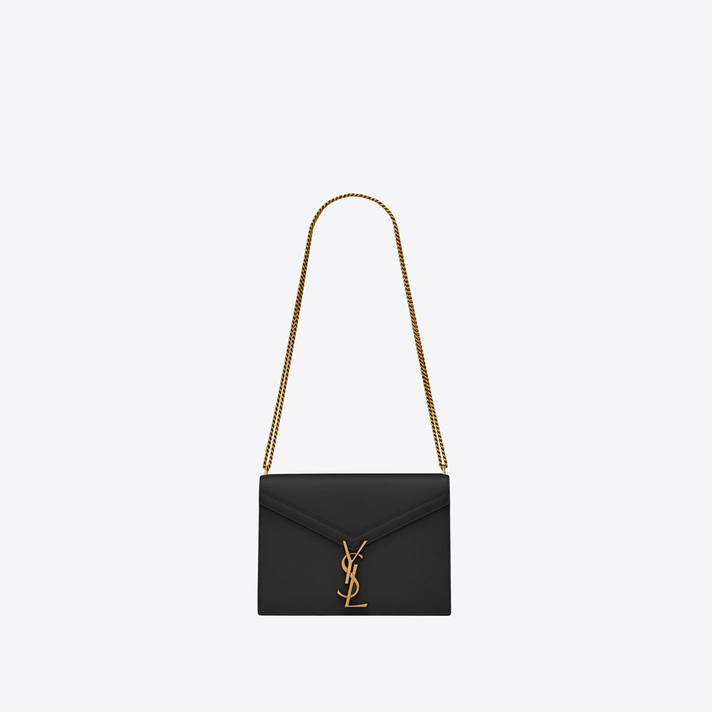 YSL Cassandra Medium Chain Bag In Embossed Leather 532750 BOW0W 1000: Image 1