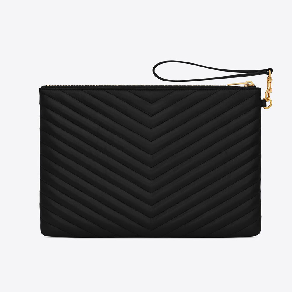 YSL Cassandre Matelasse Tablet Pouch In Quilted Leather 559193 CWU01 1000: Image 3