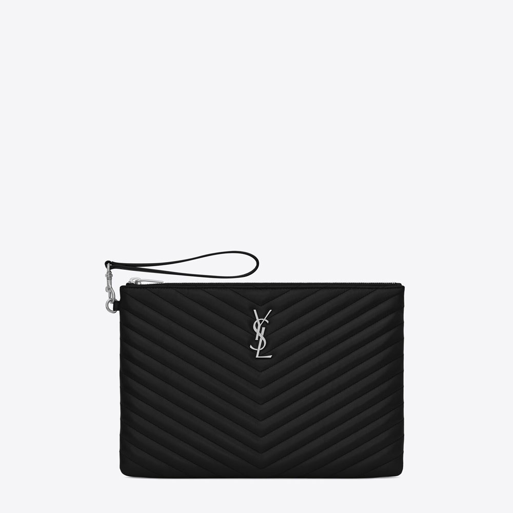 YSL Cassandre Matelasse Tablet Pouch In Quilted Leather 559193 CWU02 1000: Image 1