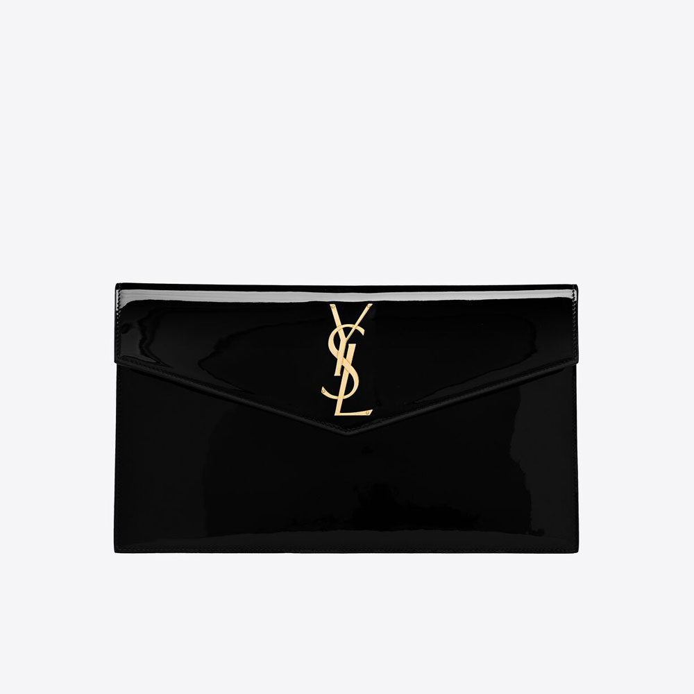 YSL Uptown Pouch In Patent Leather 565739 B870J 1000: Image 1
