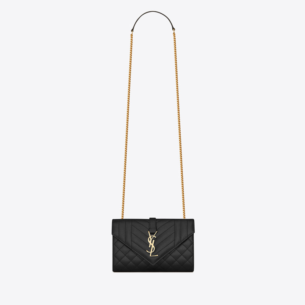 YSL Envelope Small Bag In Mix Grain De Poudre Leather 600195 BOW91 1000: Image 1