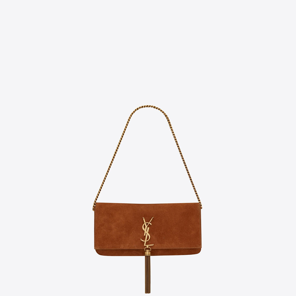 YSL Kate 99 Chain Bag With Tassel In Suede 604276 0UD7W 7715: Image 1