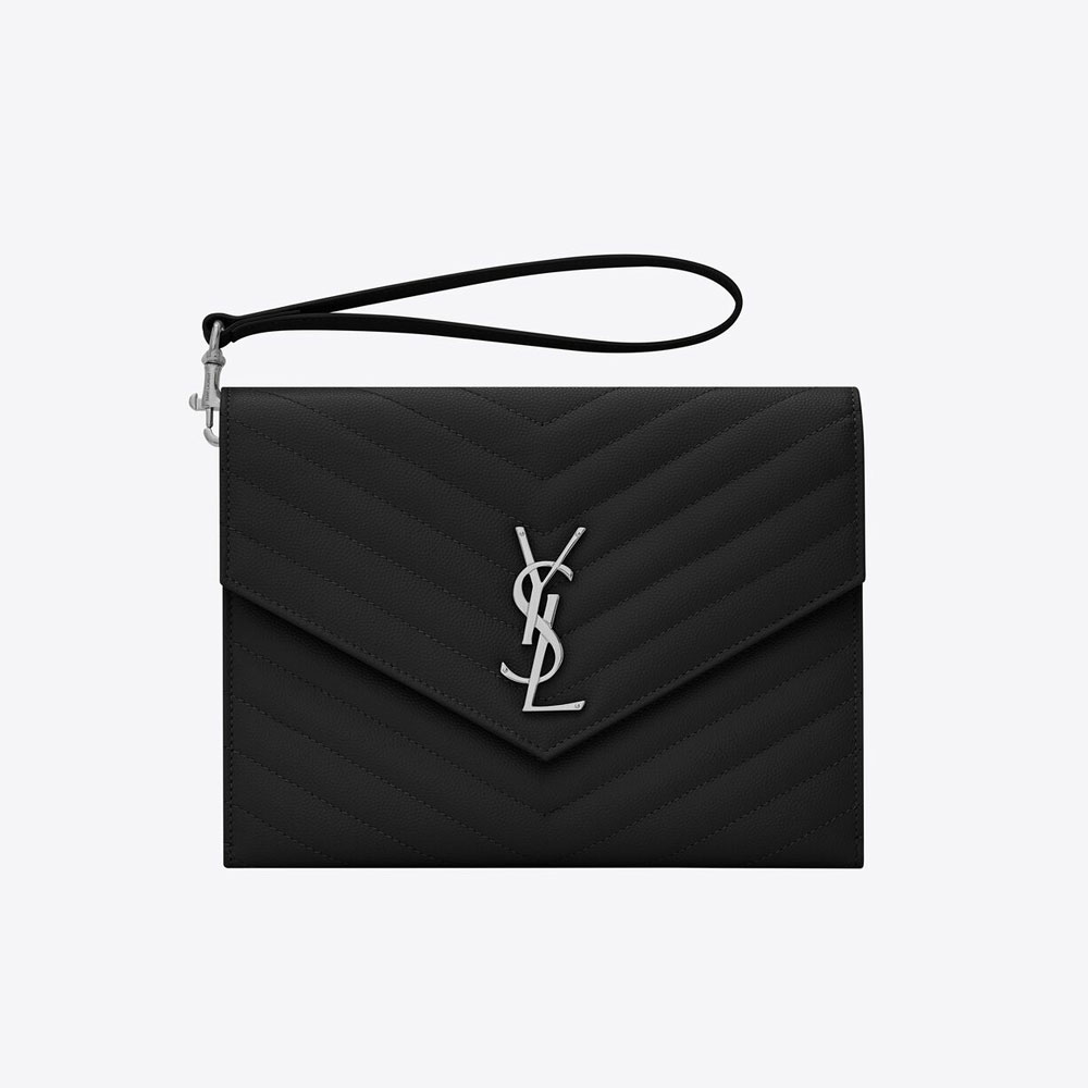 YSL Cassandre Matelasse Flap Pouch In Quilted Leather 617662 BOW02 1000: Image 1