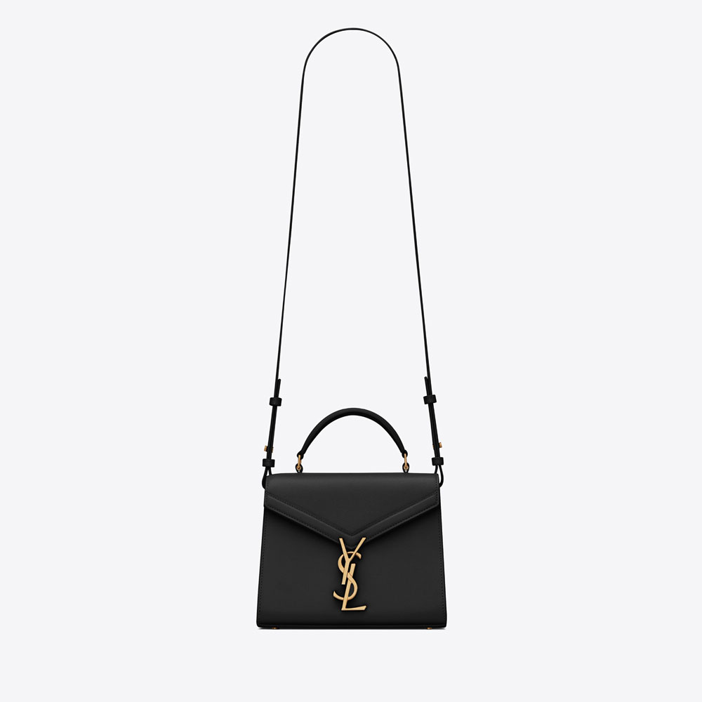 YSL Cassandra Mini Top Handle Bag Embossed Leather 623930 BOW0W 1000: Image 1