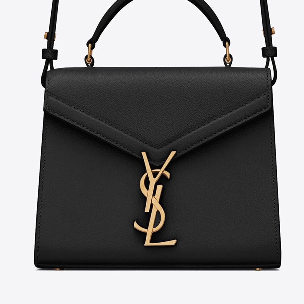 YSL Cassandra Mini Top Handle Bag Embossed Leather 623930 BOW0W 1000: Image 2