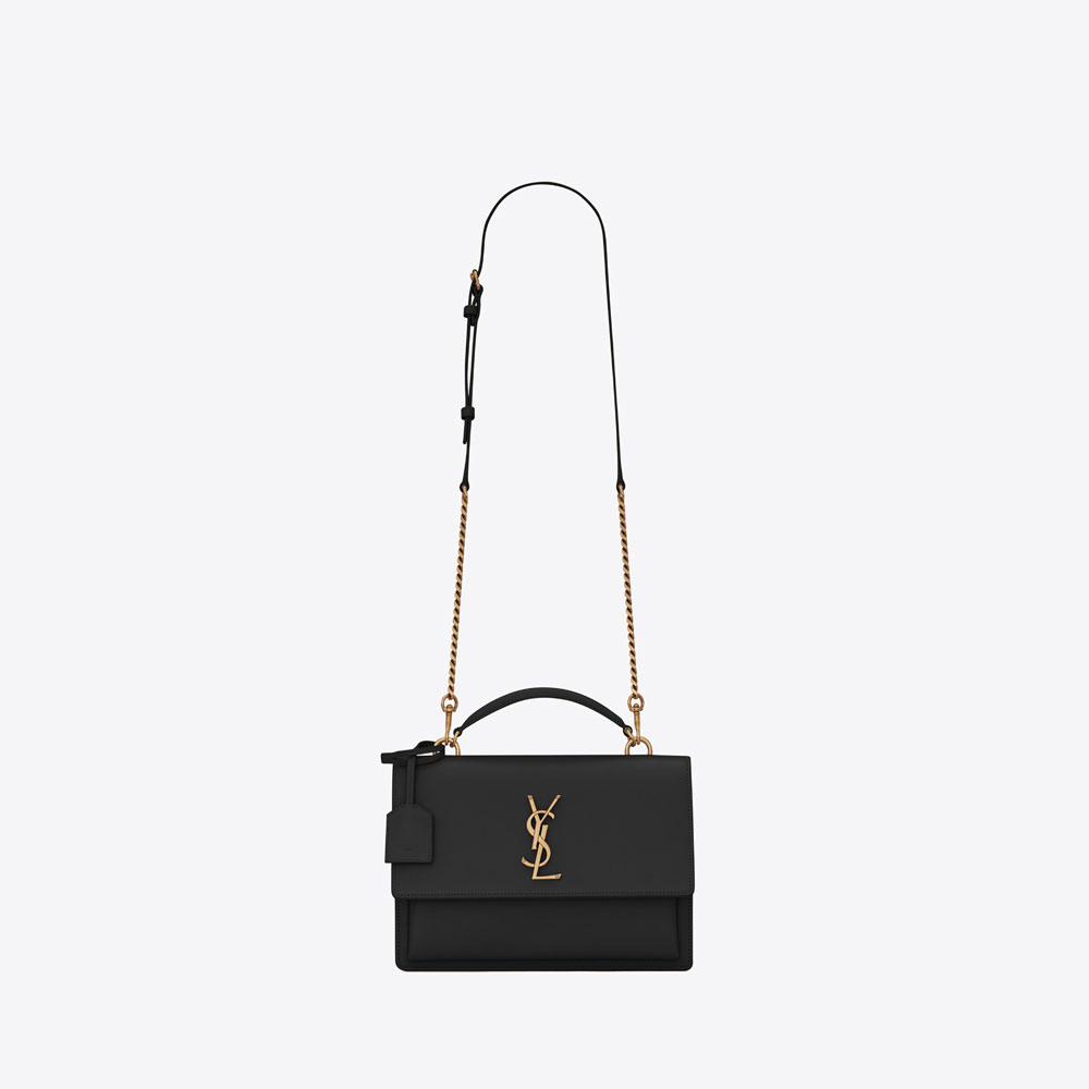 YSL Medium Sunset Satchel In Smooth Leather 634723 D420W 1000: Image 1
