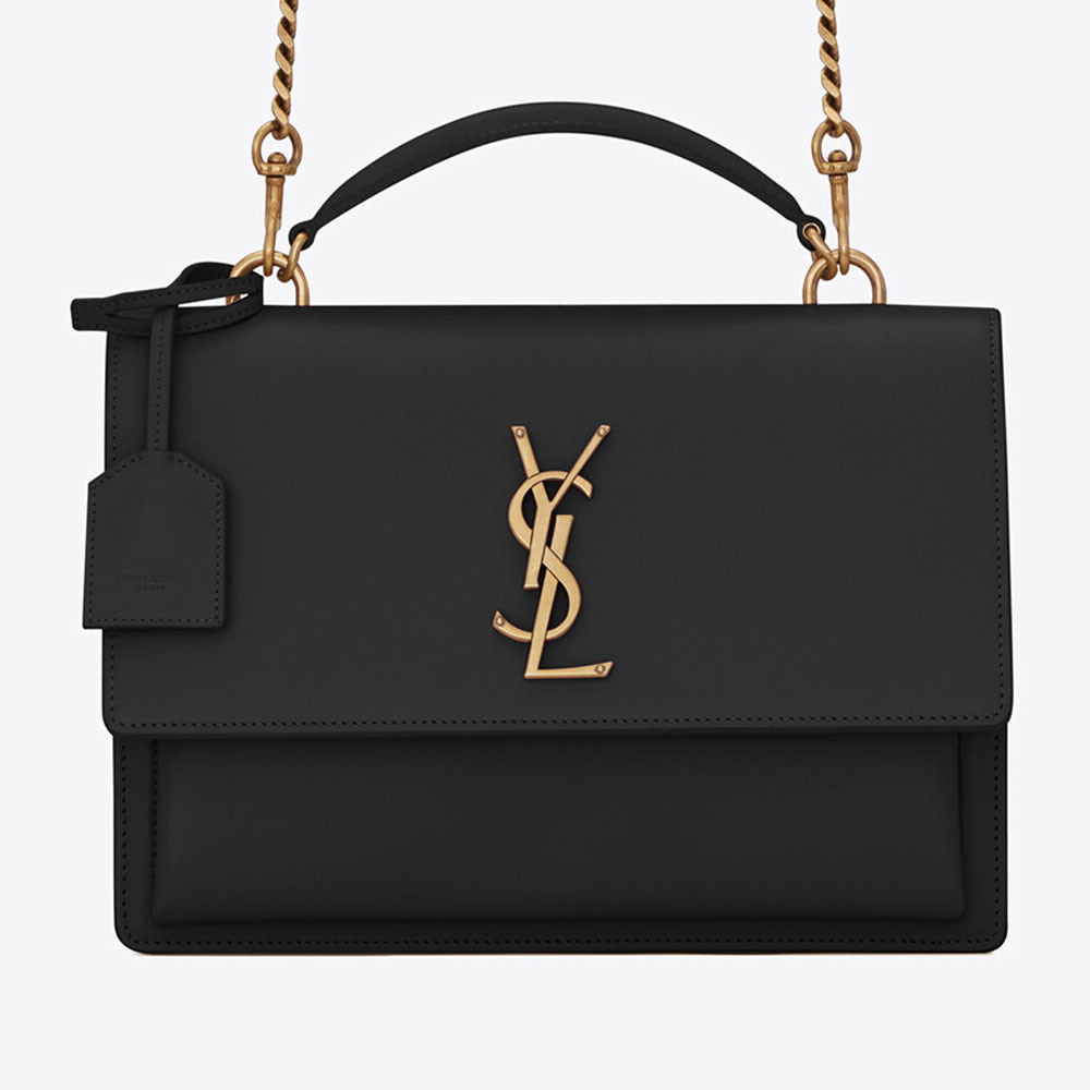 YSL Medium Sunset Satchel In Smooth Leather 634723 D420W 1000: Image 2