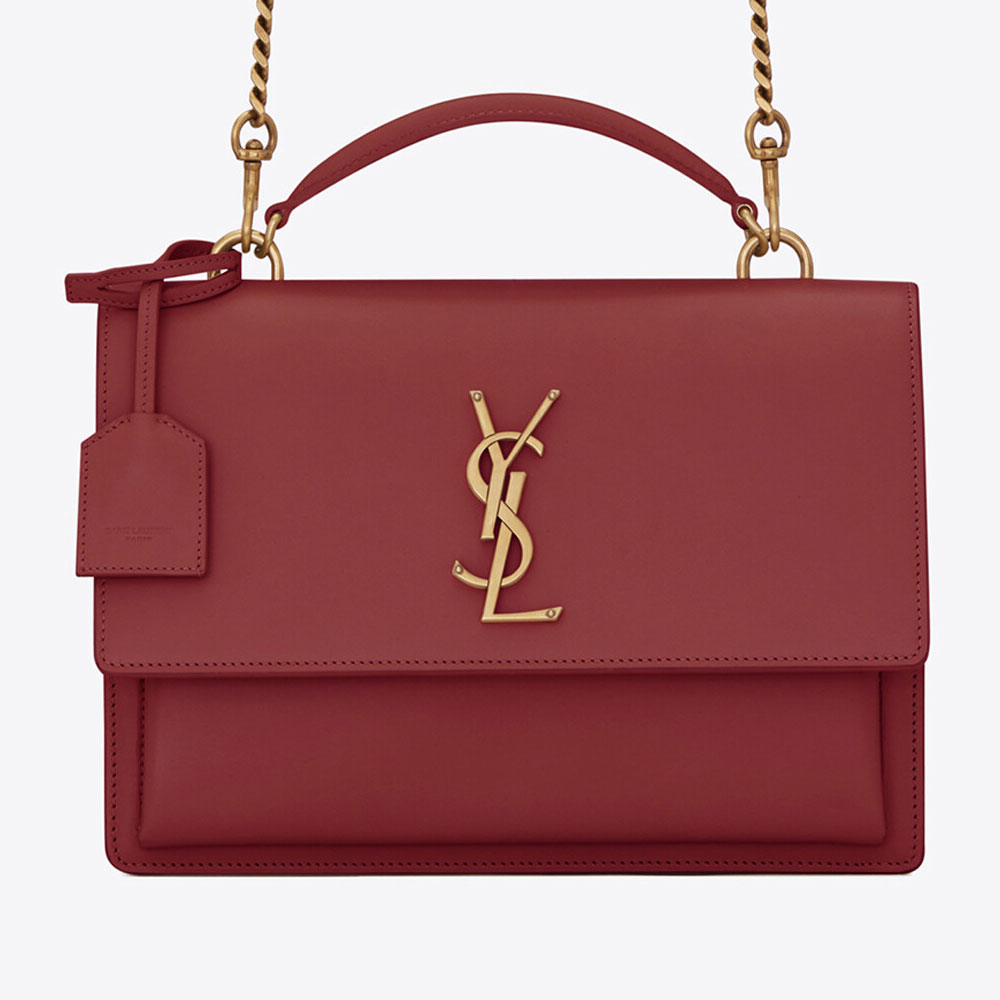 YSL Medium Sunset Satchel In Smooth Leather 634723 D420W 6008: Image 2