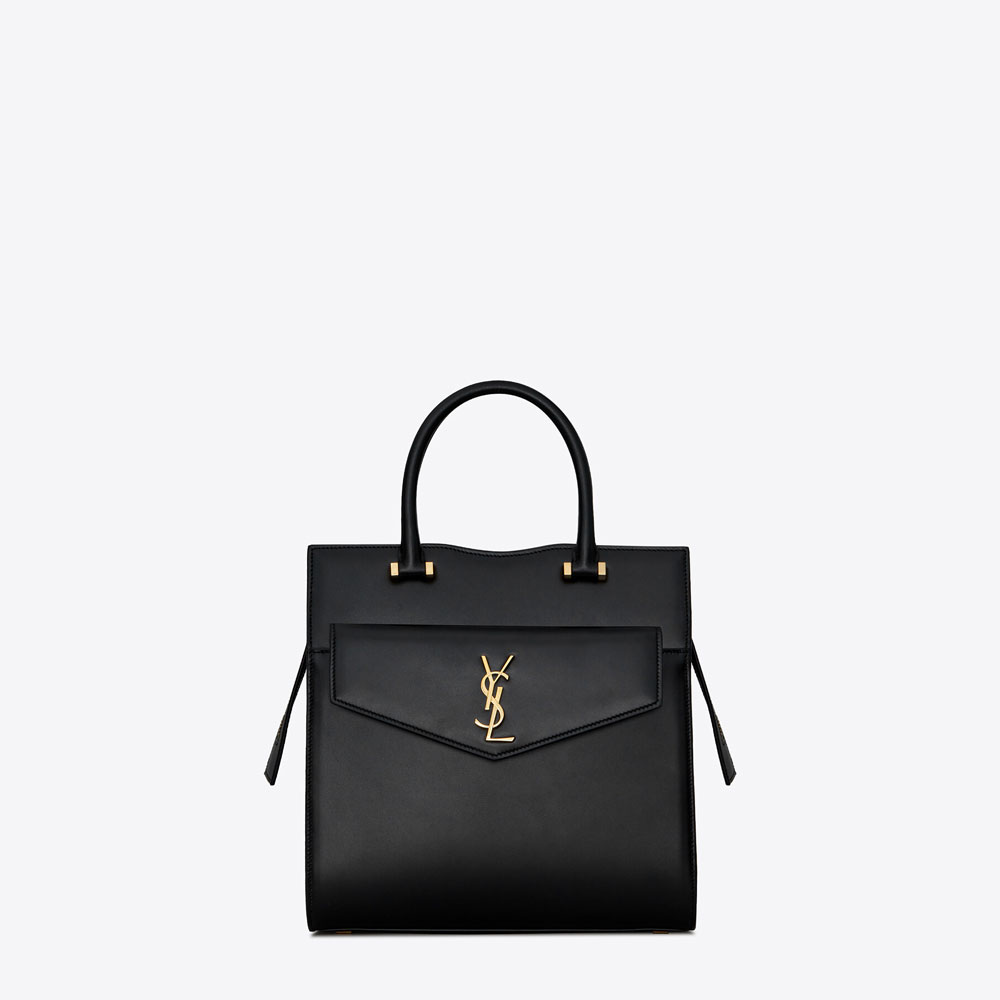 YSL Uptown Small Tote In Box Saint Laurent Leather 636542 0SX0J 1000: Image 1