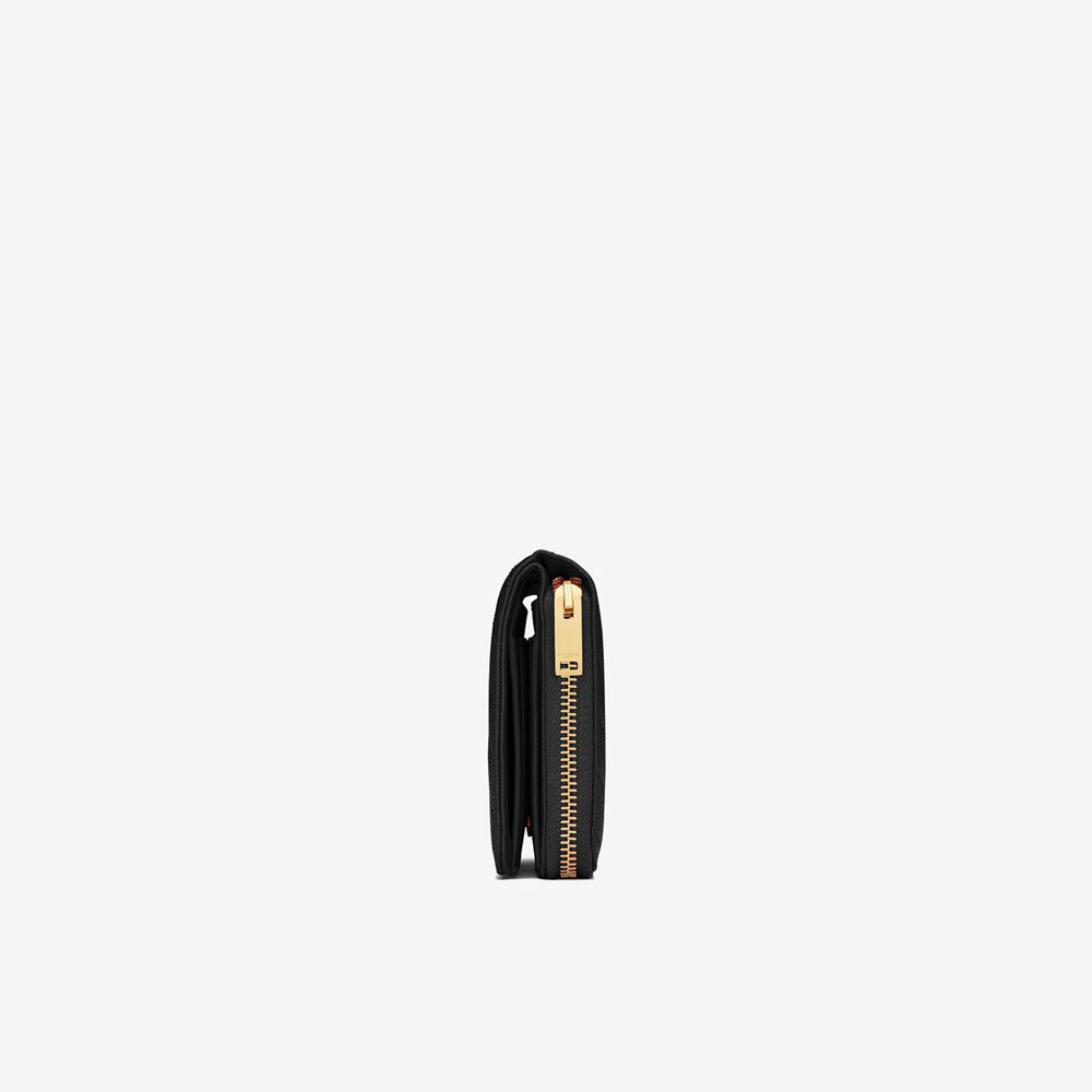 YSL Cassandre Matelasse Compact Zip Around Wallet 668288 BOW01 1000: Image 2