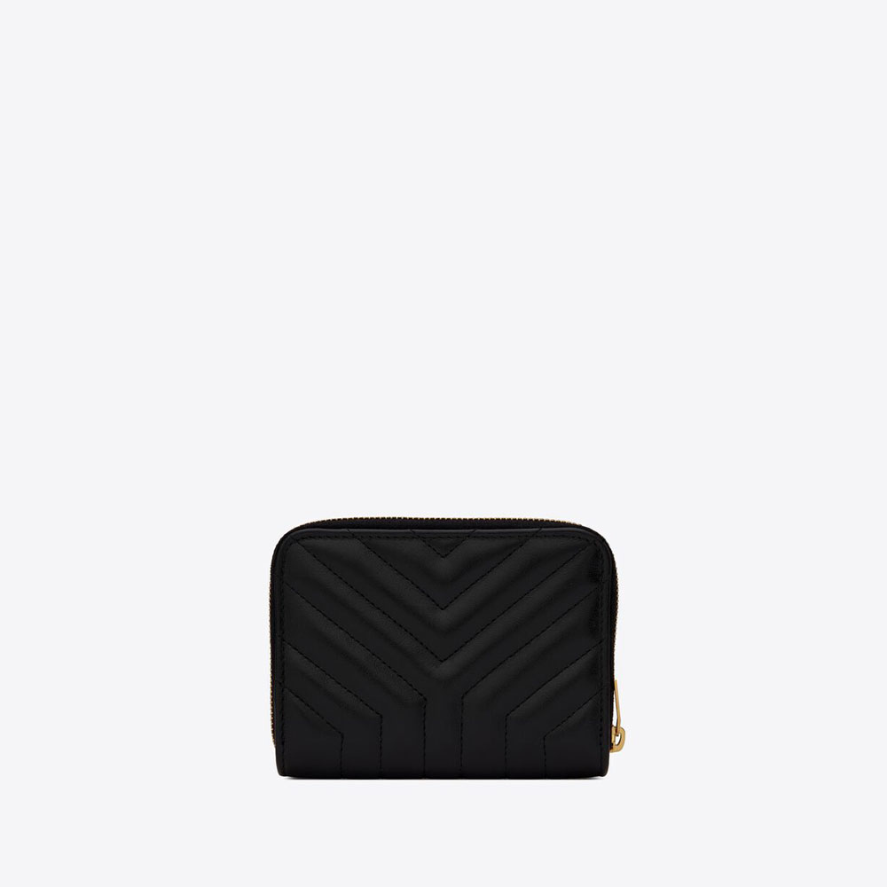 YSL Joan Compact Zip-Around Wallet In Quilted Leather 668323 DV701 1000: Image 4
