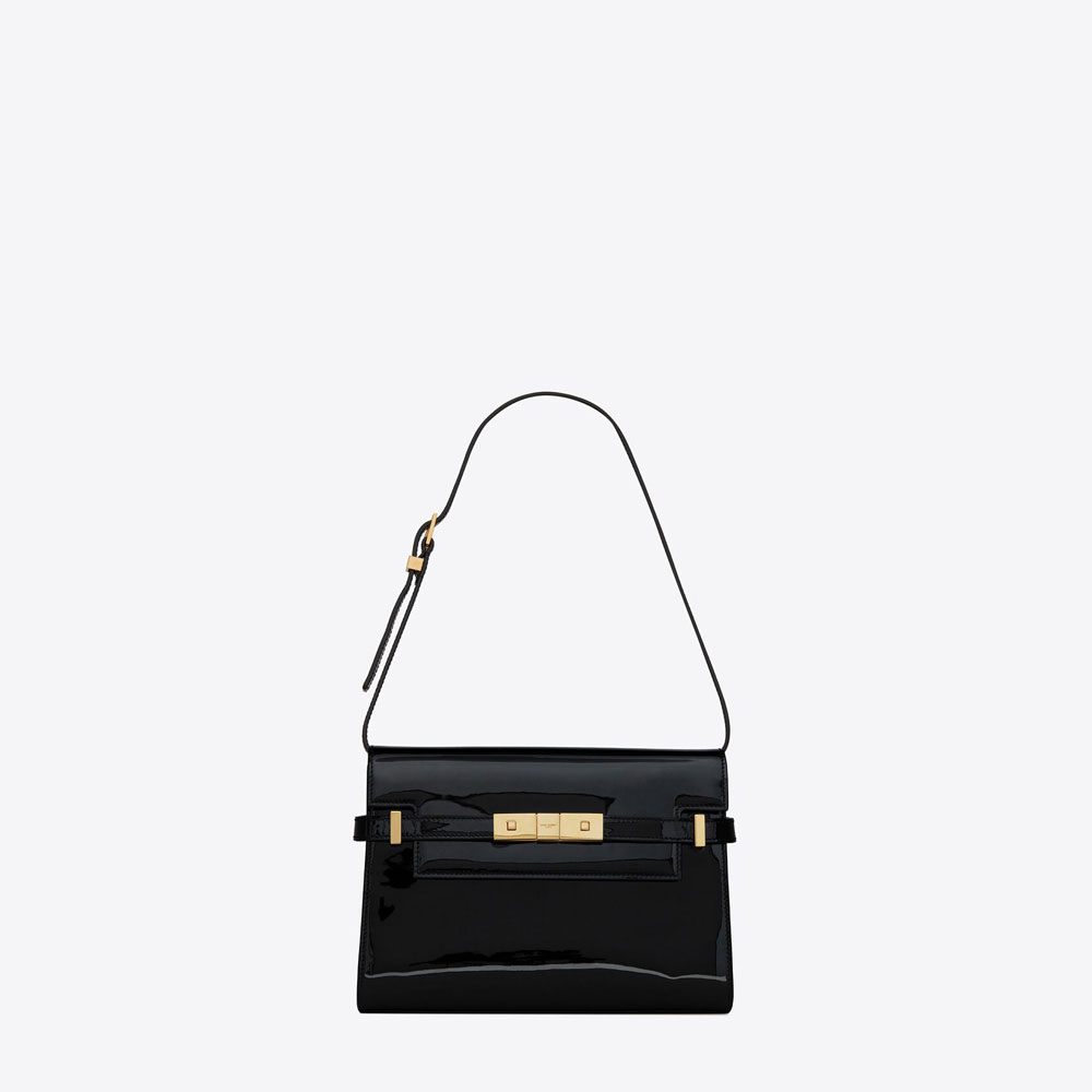 YSL Manhattan Small Shoulder Bag In Patent Leather 675626 B870J 1000: Image 1