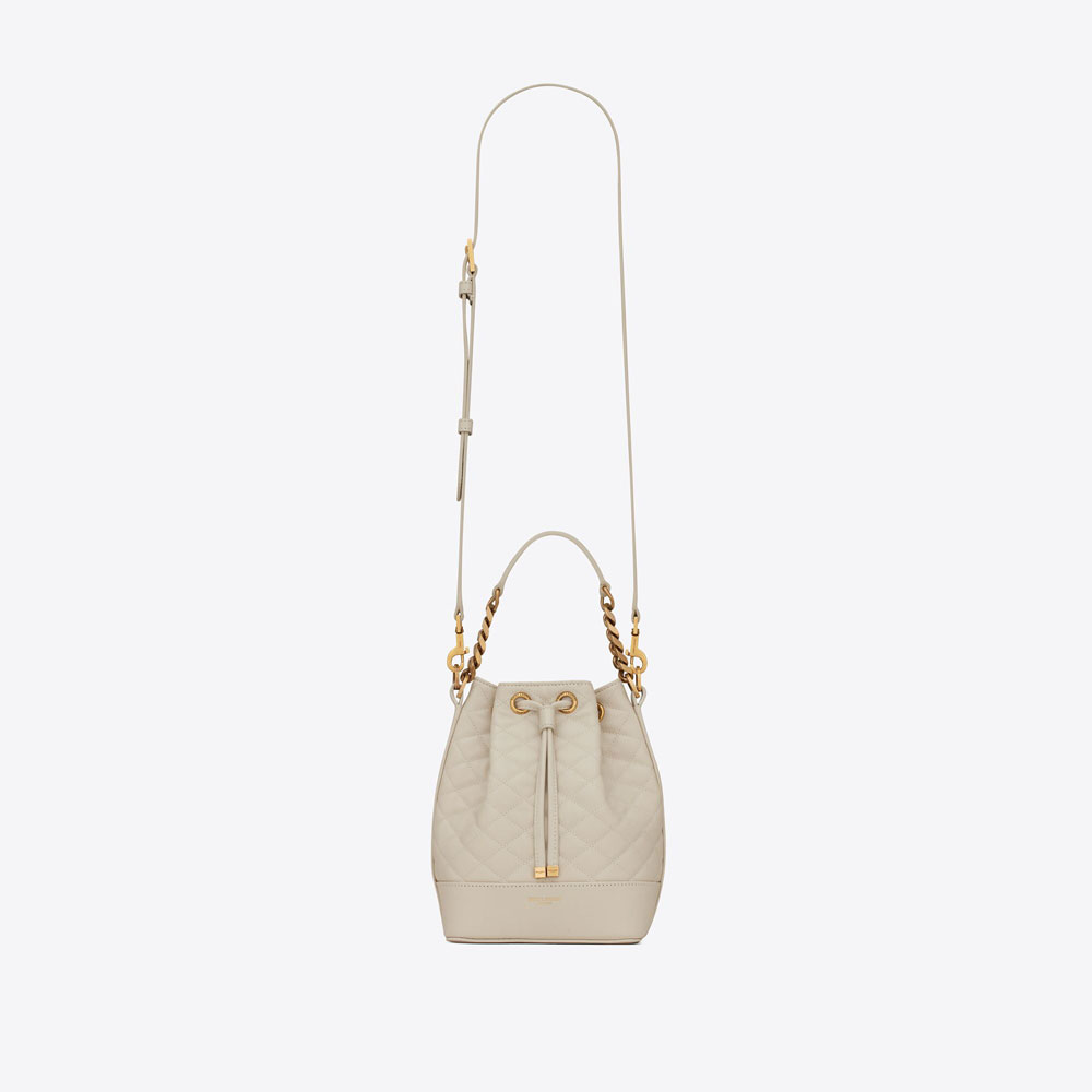 YSL Emmanuelle Small Bucket Bag In Quilted Lambskin 697640 1EL07 9207: Image 1