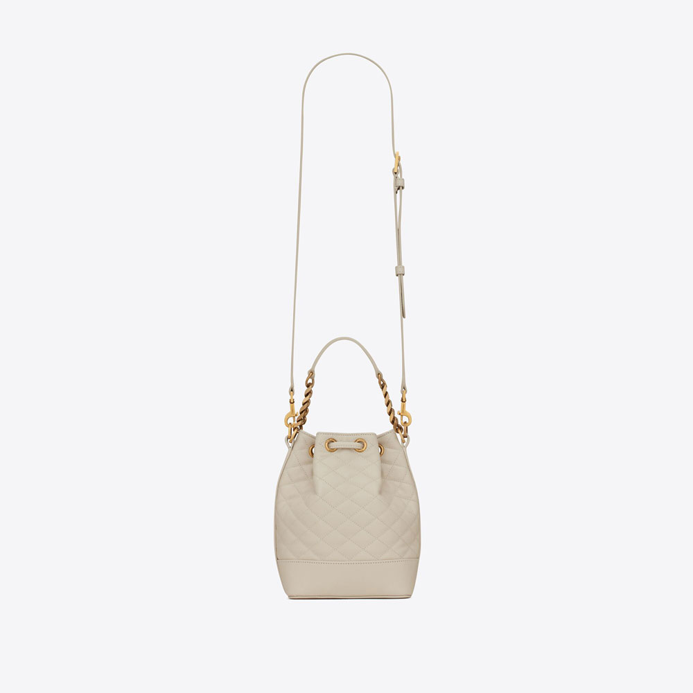 YSL Emmanuelle Small Bucket Bag In Quilted Lambskin 697640 1EL07 9207: Image 3