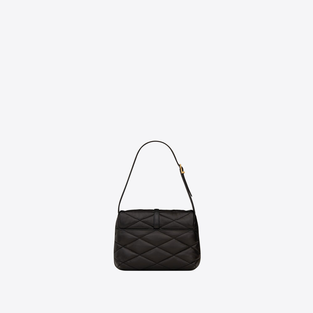 YSL Le 57 Hobo Bag In Quilted Lambskin 698567 AAAO0 1000: Image 3
