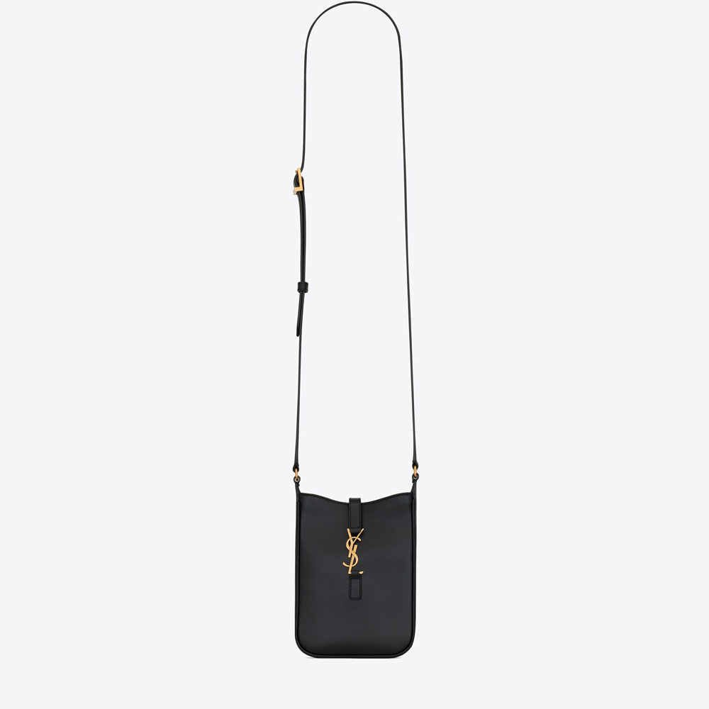 YSL Le 5 A 7 Mini Vertical In Shiny Leather 735214 2R20W 1000: Image 1