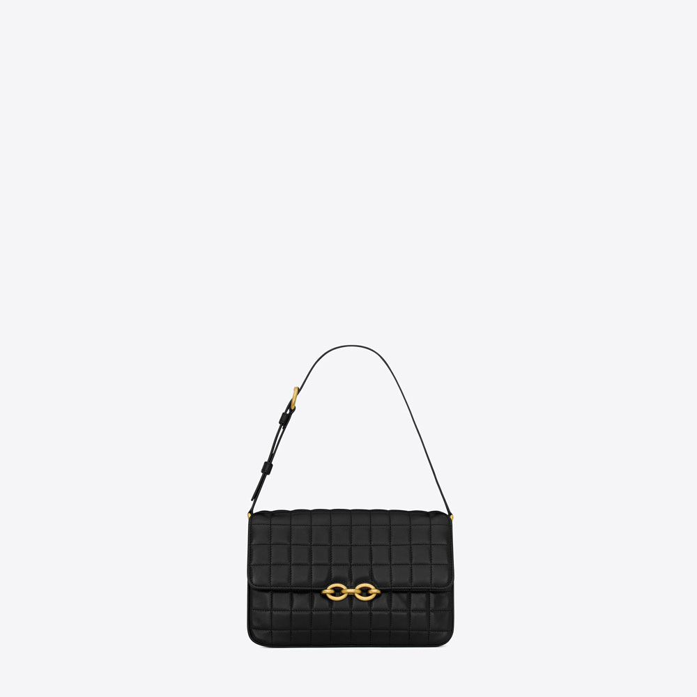 YSL Le Maillon Satchel In Quilted Lambskin 737354 AABVP 1000: Image 1