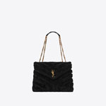 YSL Loulou Medium Chain Bag In Quilted Y Shearling 574946 29X97 1000