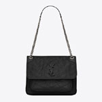 YSL Niki Medium In Crinkled Vintage Leather 633158 0EN04 1000