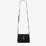 YSL Loulou Toy Strap Bag In Quot Y Quilted Suede Smooth 678401 1U827 1000