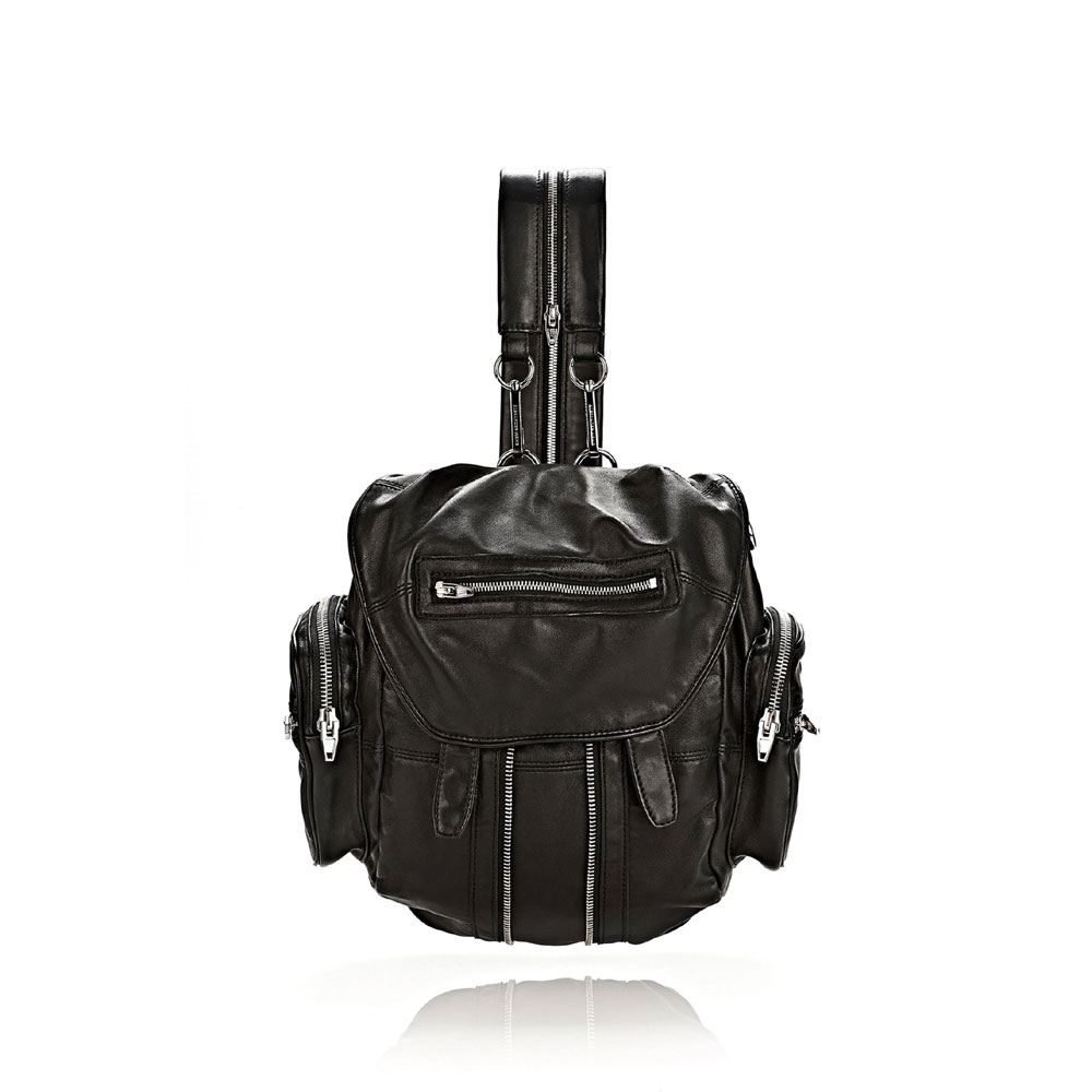 Alexander Wang marti backpack in washed black with rhodium 204045: Image 1