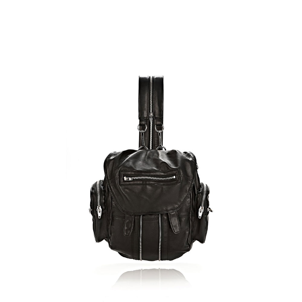 Alexander Wang mini marti backpack in washed black with rhodium 204133: Image 1