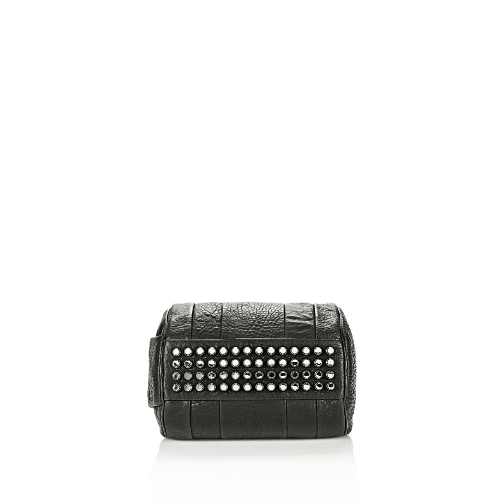 Alexander Wang rockie in pebbled black with rhodium 205326: Image 3