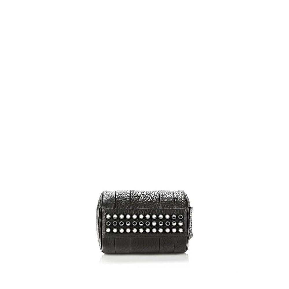 Alexander Wang mini rockie in pebbled black with rhodium 2099S0026L: Image 2