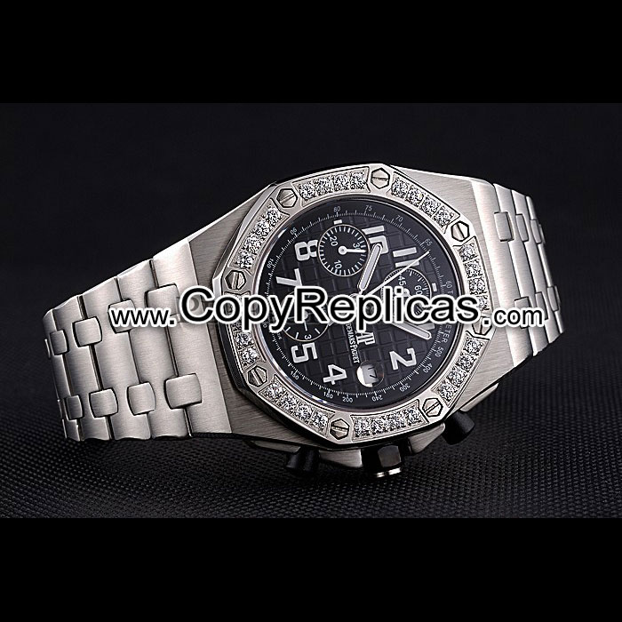 Swiss Audemars Piguet Royal Oak Offshore Black Dial Diamond Bezel AP5545: Image 2