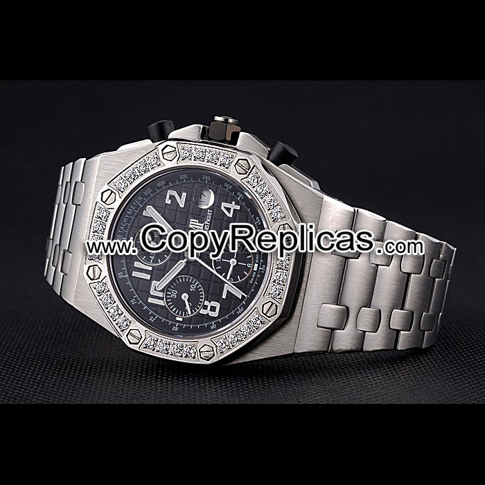 Swiss Audemars Piguet Royal Oak Offshore Black Dial Diamond Bezel AP5545: Image 3