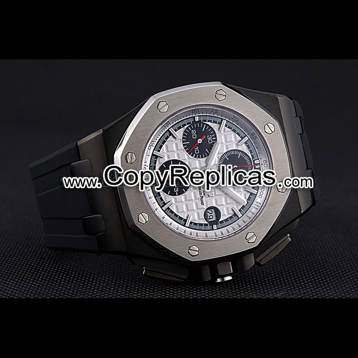 Swiss Audemars Piguet Royal Oak Offshore Chronograph White Dial Black AP5559: Image 2