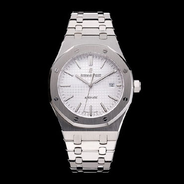 Swiss Audemars Piguet Royal Oak White Dial Stainless Steel Bracelet AP5525