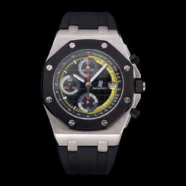 Swiss Audemars Piguet Royal Oak Offshore Black Yellow Dial Stainless AP5550