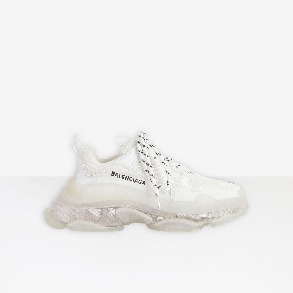 Balenciaga Triple S Clear Sole in White 541624 W2FB1 9000: Image 1