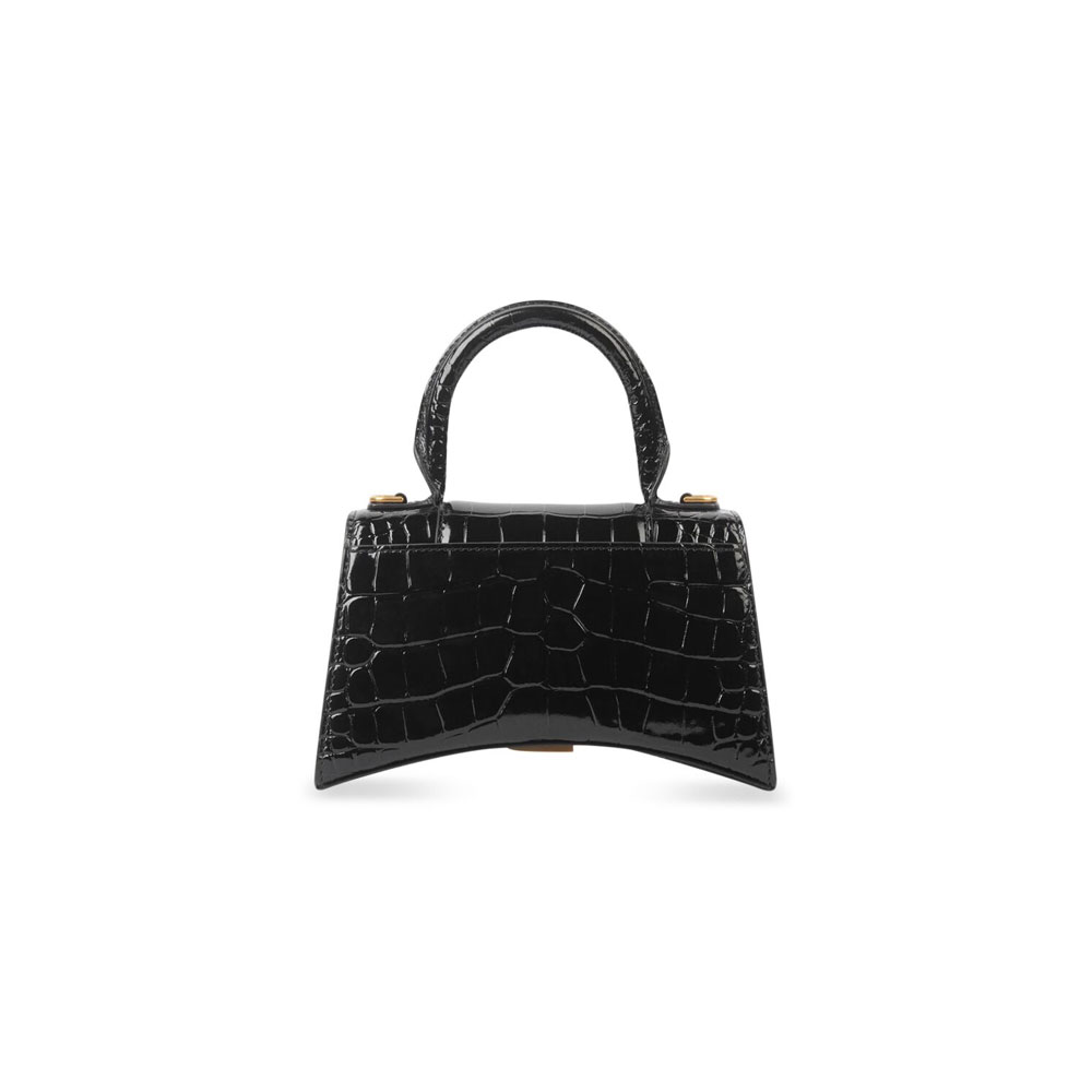 Balenciaga Hourglass Xs Bag Crocodile Embossed 592833 1LRGM 1000: Image 3