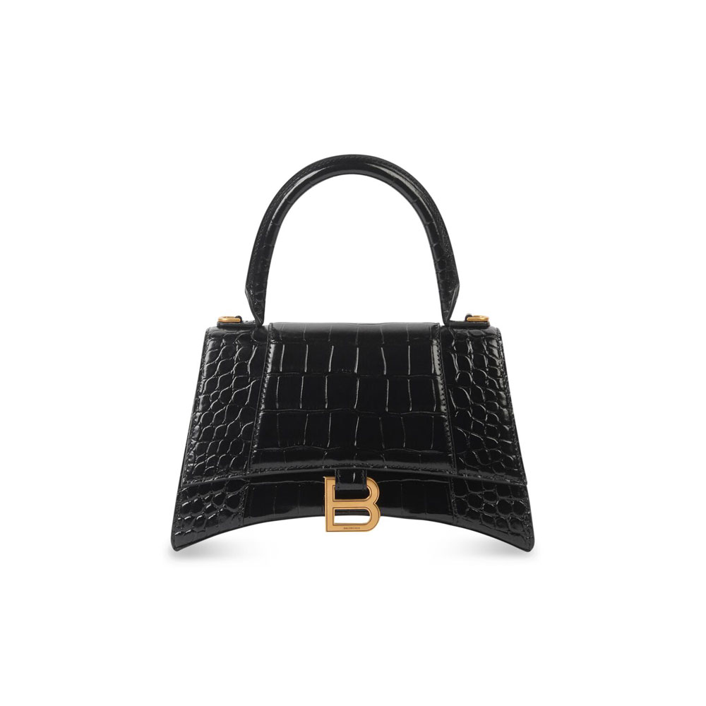 Balenciaga Hourglass Small Bag Crocodile 593546 1LRGM 1000: Image 1