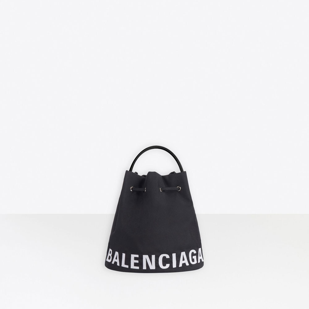 Balenciaga Wheel XS Drawstring Bucket 619458 H852N 1000: Image 1