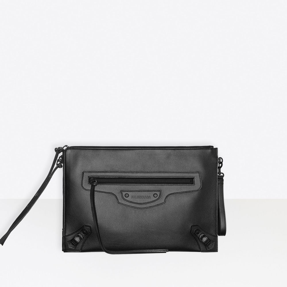 Balenciaga Neo Classic Pouch With Strap 640114 15Y07 1000: Image 1