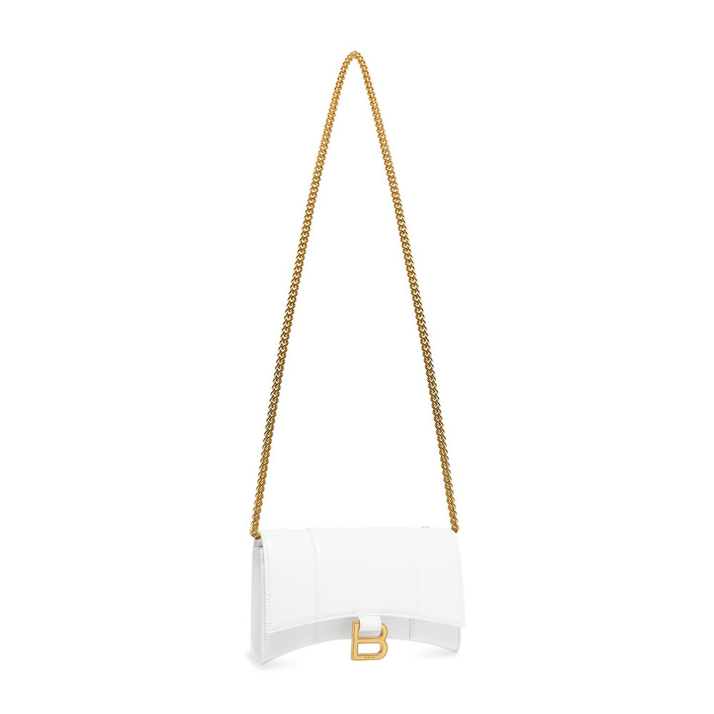 Balenciaga Hourglass Wallet On Chain Box in White 656050 1QJ4M 9000: Image 2