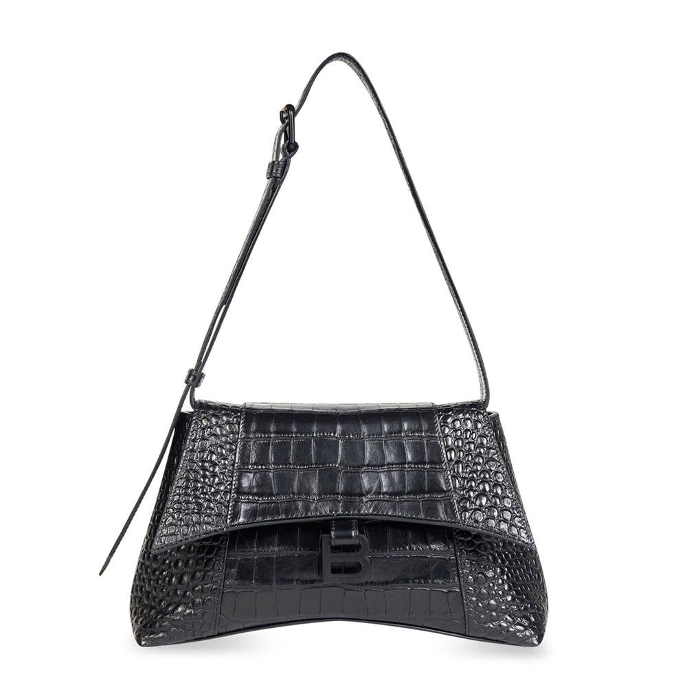 Balenciaga Downtown Small Shoulder Bag in Black 671353 23E87 1000: Image 1