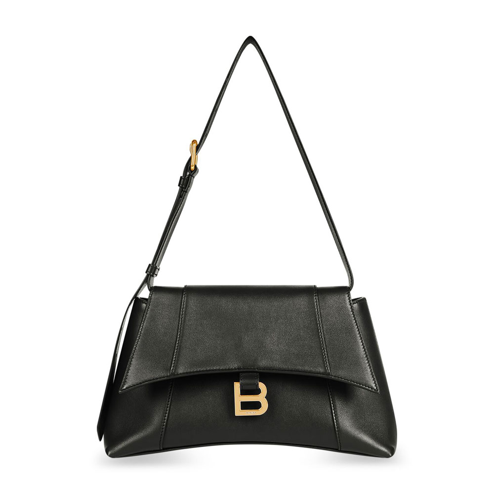 Balenciaga Downtown Small Shoulder Bag in Black 671353 29S1M 1000: Image 1