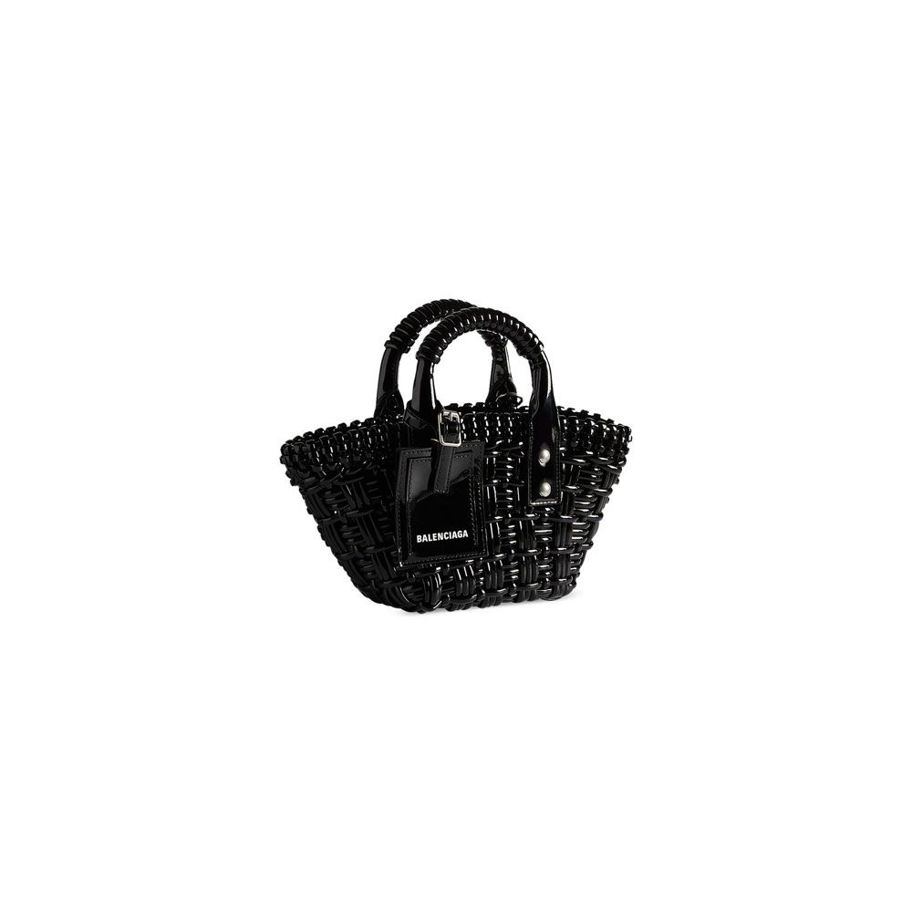 Balenciaga Bistro Xxs Basket With Strap in Black 678028 2IE2Y 1000: Image 2