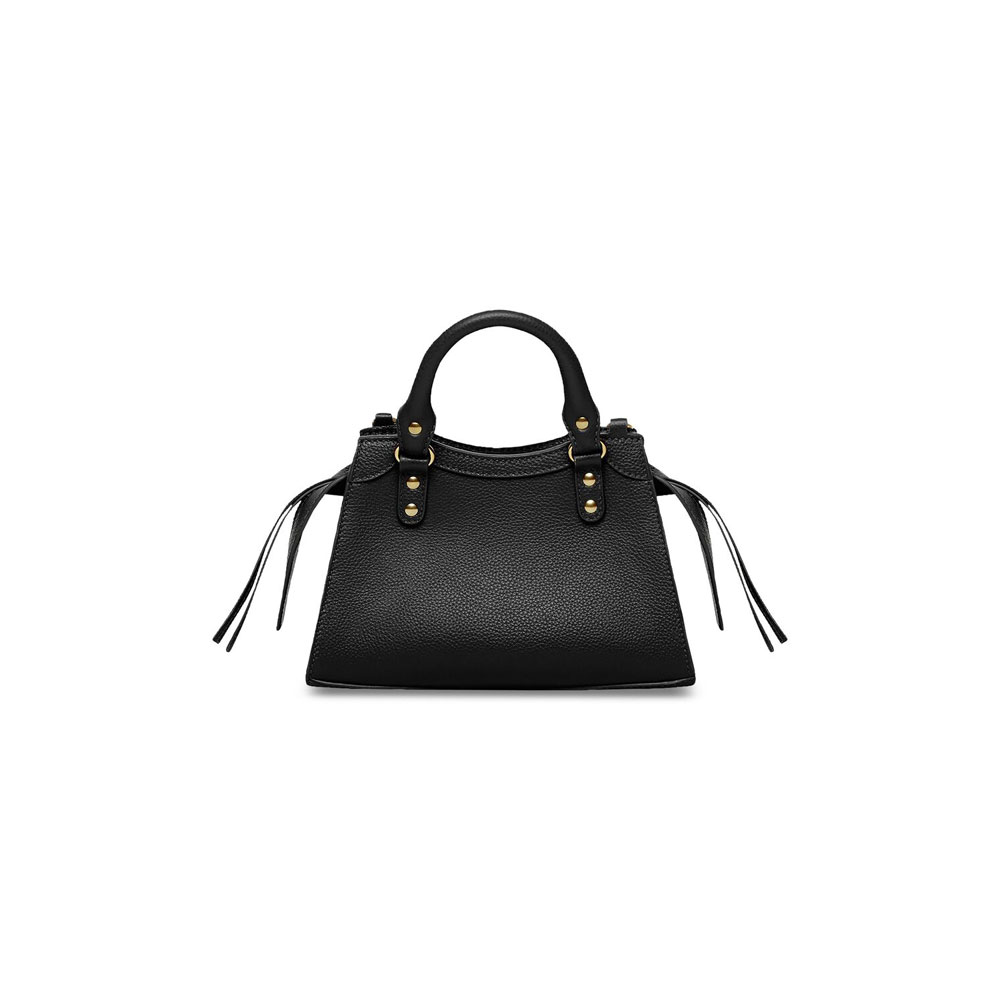 Balenciaga Neo Classic Mini Bag in Black white 698067 15Y41 1000: Image 3