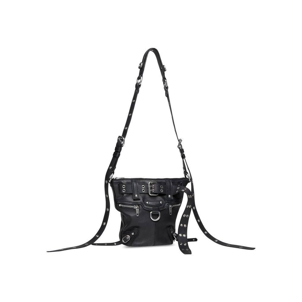 Balenciaga Emo Xs Bucket Bag in Black 702039 210BZ 1000: Image 2