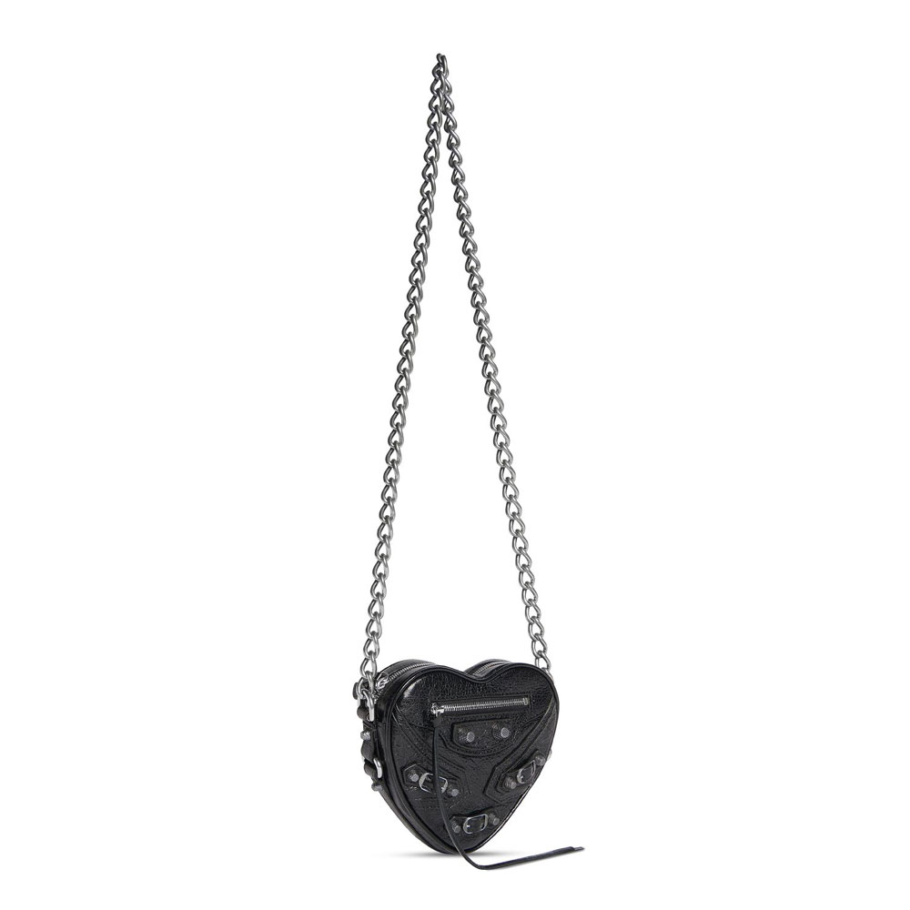 Balenciaga Le Cagole Heart Mini Bag in Black 722781 1VG9Y 1000: Image 2