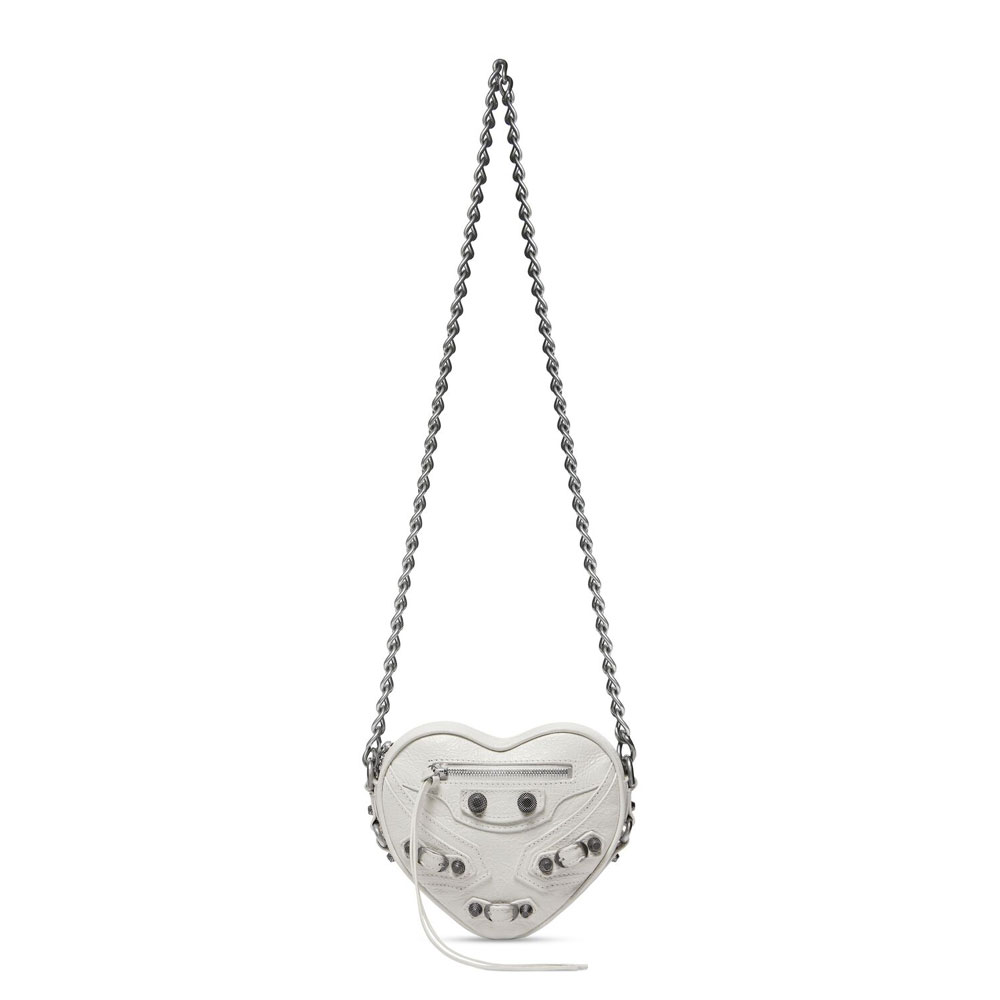 Balenciaga Le Cagole Heart Mini Bag in Optic White 722781 1VG9Y 9104: Image 1