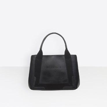 Balenciaga Leather Navy Cabas S Black 339933 0CH1N 1000