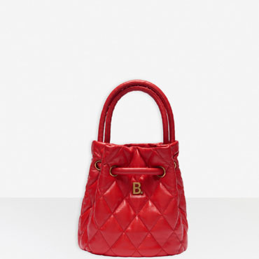 Balenciaga B Bucket Small Bag Bright Red 600327 1NH5M 6406