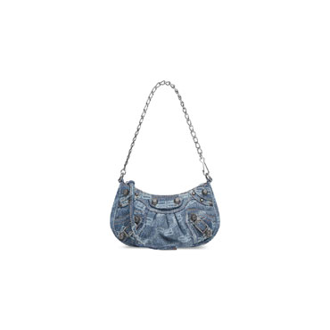 Balenciaga Le Cagole Mini Bag Bb Monogram Denim 695814 210E3 4716