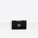 Balenciaga BB Chain Wallet Quilted Velvet 526682 9JA1N 1000